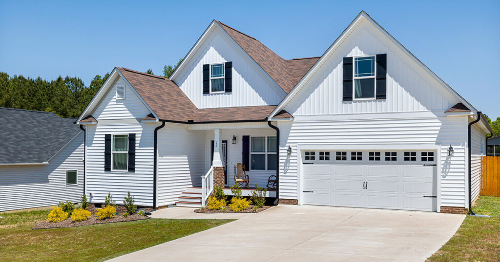 white painted house